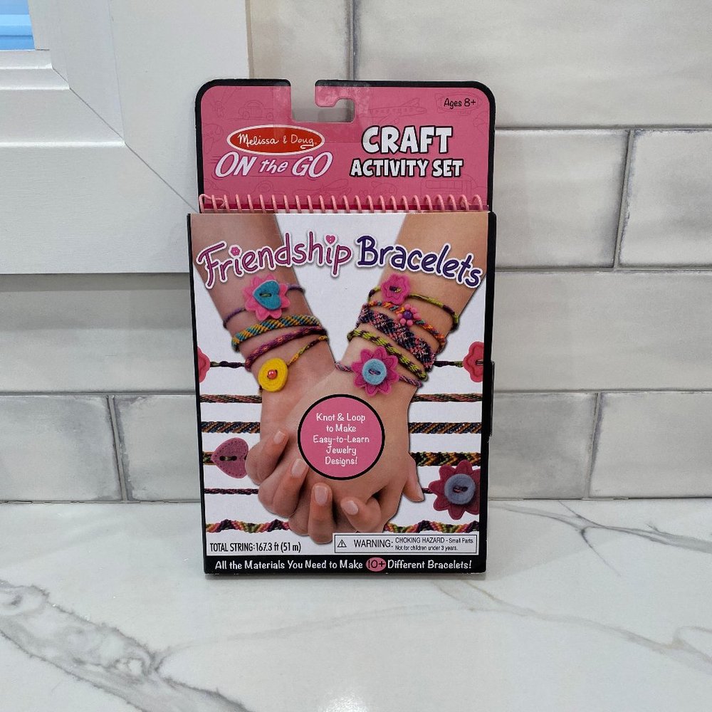Melissa & Doug- On the Go Friendship Bracelet Craft Set- NEW